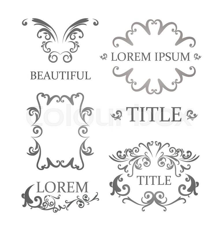 Set Of Vintage Flourish Victorian Stock Vector Colourbox 772x800 Set Of Vintage Flourish Victorian Stock Vector Colourbox