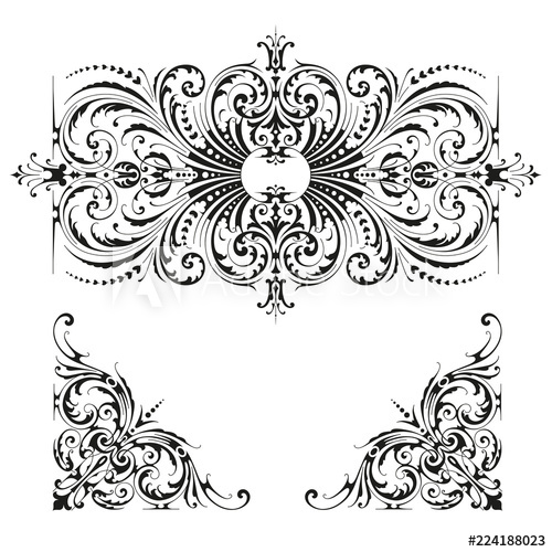Detailed Classic Victorian Style Ornament Flourish And Matching 500x500 Detailed Classic Victorian Style Ornament Flourish And Matching