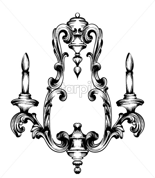 Baroque Wall Lamp Vector French Luxury Rich Intricate Ornaments 520x600 Baroque Wall Lamp Vector French Luxury Rich Intricate Ornaments