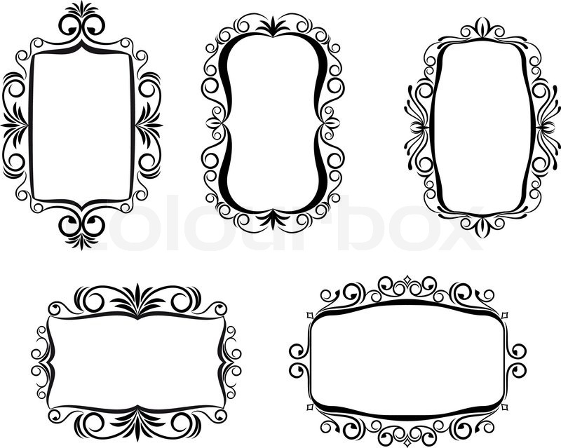 Vintage Frame In Victorian Style For Stock Vector Colourbox 800x639 Vintage Frame In Victorian Style For Stock Vector Colourbox