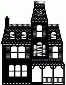 231x300 Victorian House Silhouette Clip Art