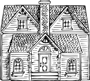 300x269 Victorian House Clip Art