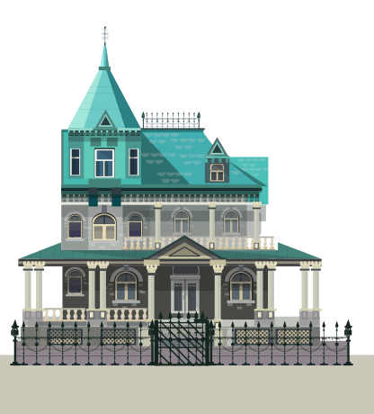 416x460 Victorian House On Behance Flat,illustrate,illustration,kubra