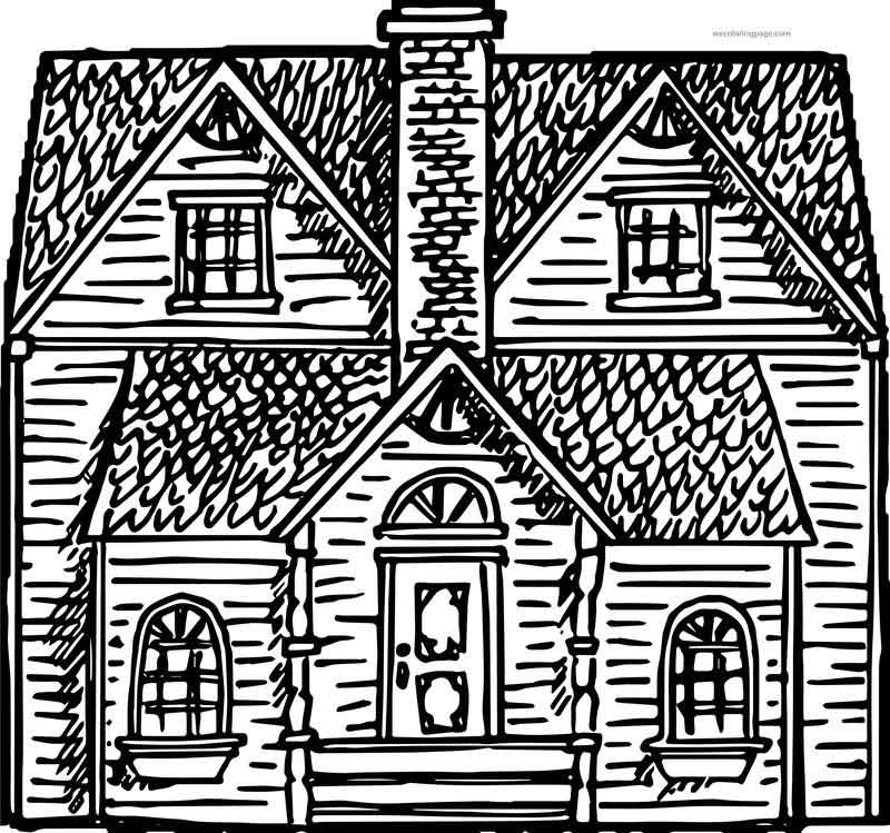 800x749 Free Vector Victorian House Coloring Page