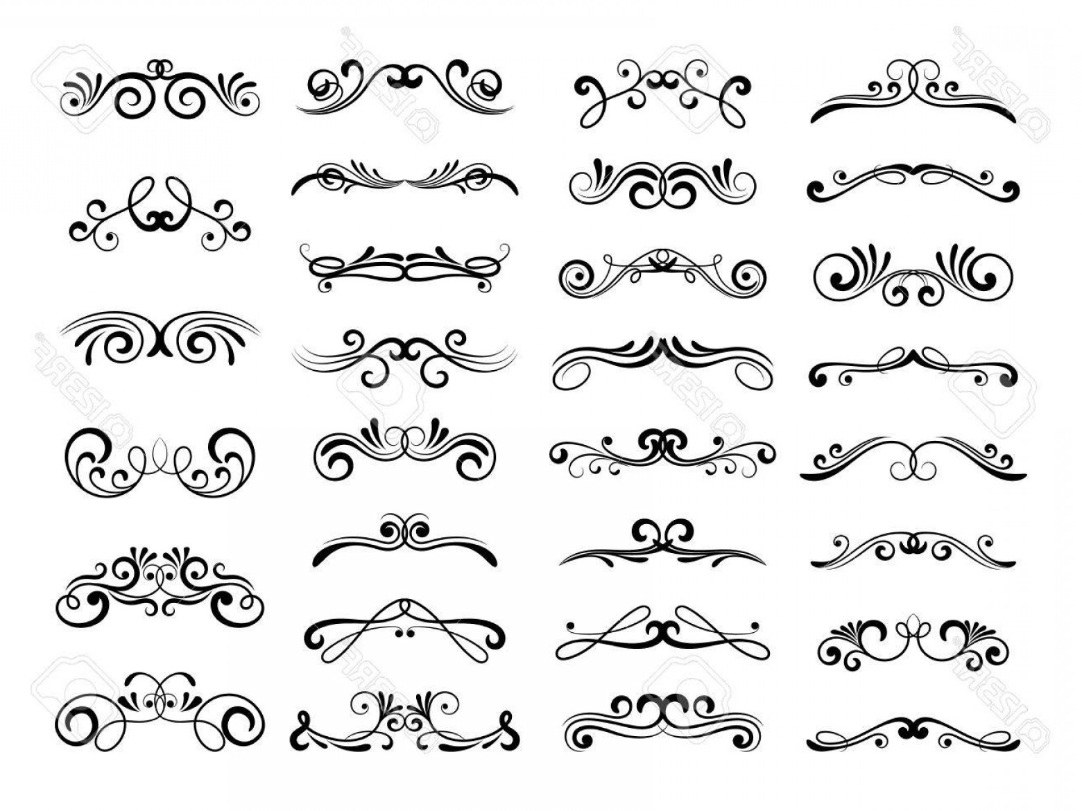 1560x1170 Photostock Vector Filigree Swirly Ornaments Vector Victorian