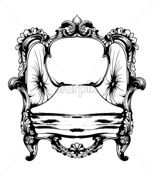 520x600 Royal Chair Vector Royal Style Decotations Victorian Ornaments