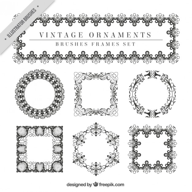 626x626 Victorian Ornaments With Frames Vector Free Download
