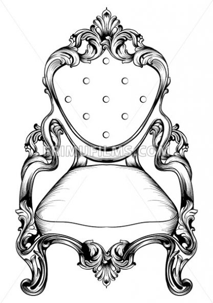 416x591 Baroque Chair With Luxurious Ornaments Vector French Luxury Rich