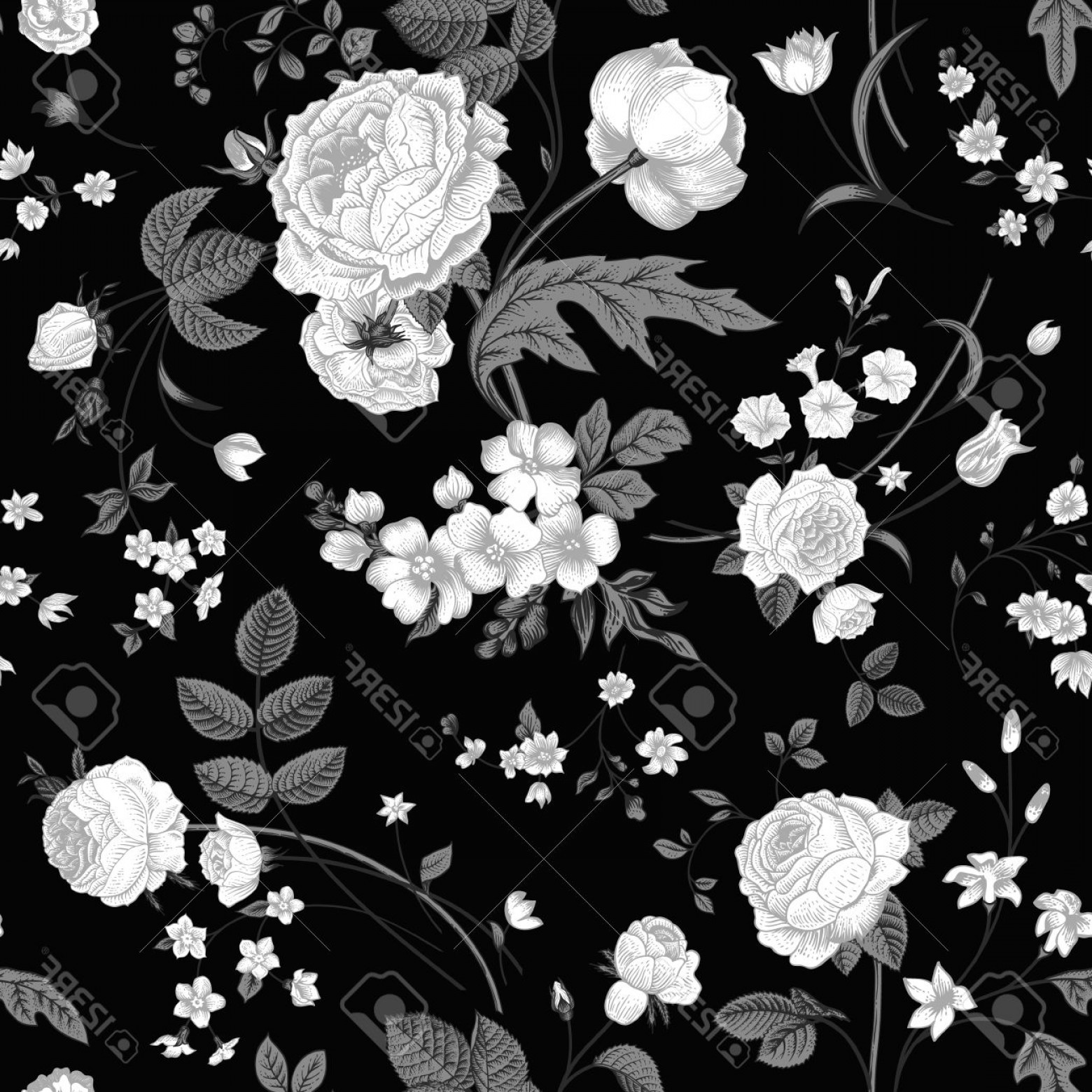 1560x1560 Photostock Vector Seamless Vector Vintage Pattern With Victorian