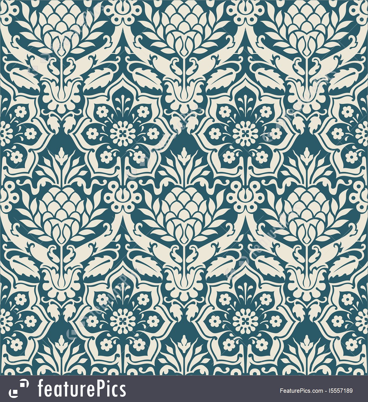 1273x1392 Seamless Victorian Pattern Stock Illustration