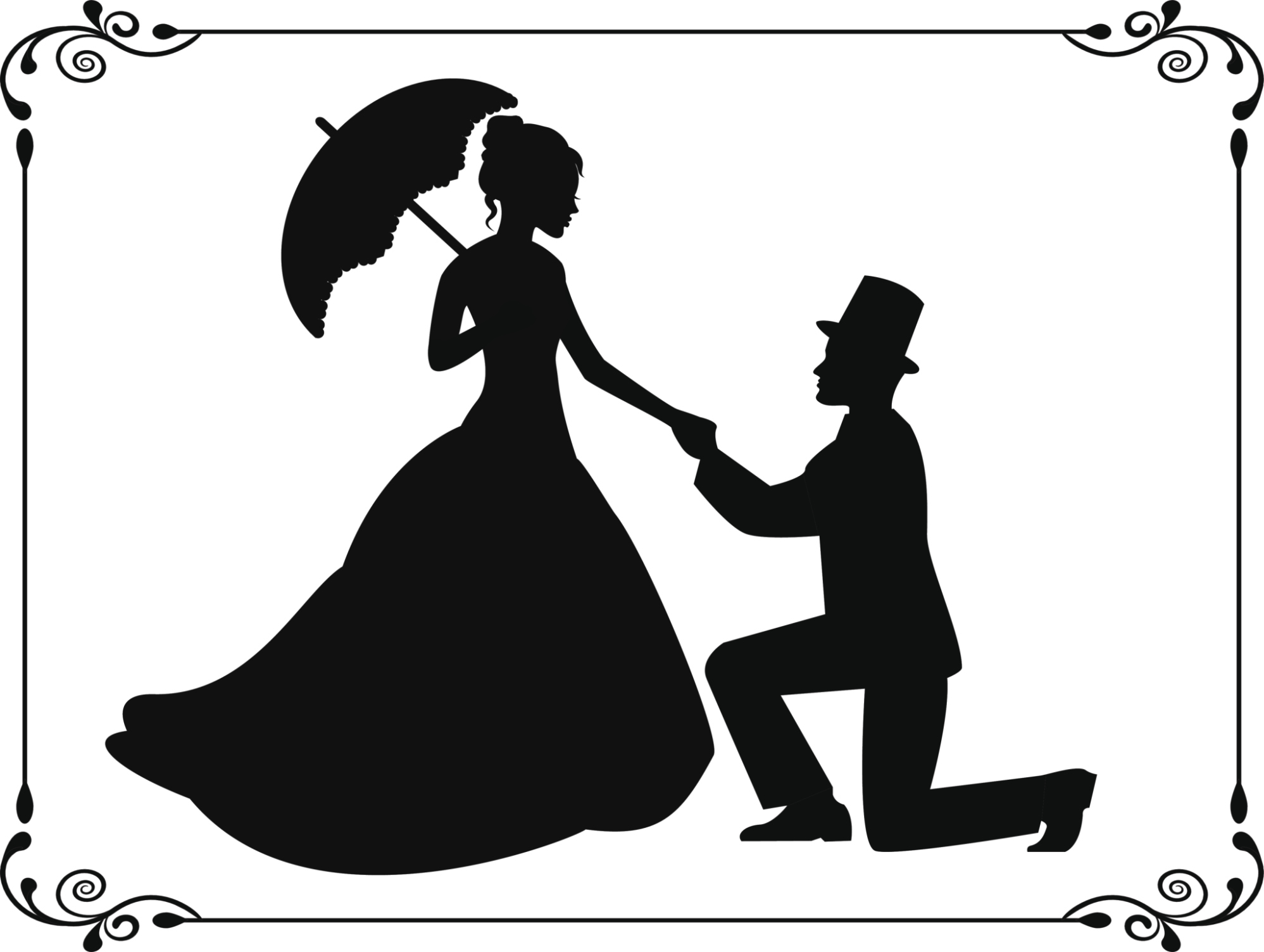 Victorian Silhouette Clip Art