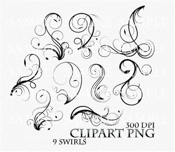 Swirl Clipart Clip Art Vector Flourish Png Digital Scrapbook 570x495 Swirl Clipart Clip Art Vector Flourish Png Digital Scrapbook