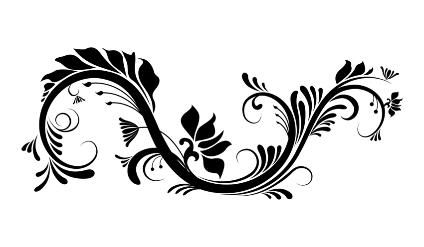 Swirl And Flowers Vector Graphic 850x496 Swirl And Flowers Vector Graphic