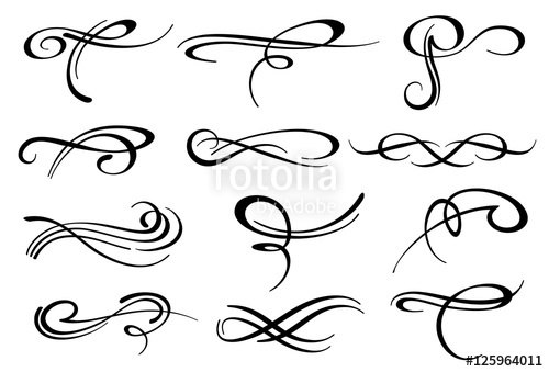 Victorian Calligraphic Swirl Romantic Flourish Decoration Vector 500x339 Victorian Calligraphic Swirl Romantic Flourish Decoration Vector