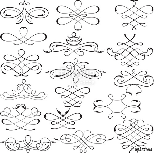 Victorian Swirl Elements Set Stock Image And Royalty Free Vector 500x498 Victorian Swirl Elements Set Stock Image And Royalty Free Vector