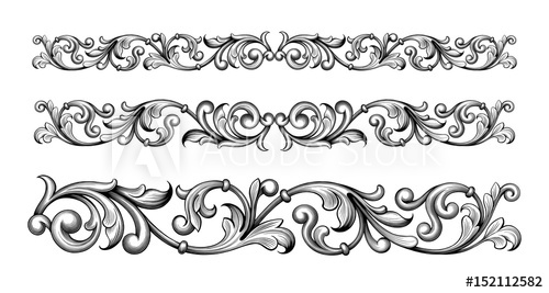 Vintage Baroque Victorian Frame Border Monogram Floral Engraved 500x267 Vintage Baroque Victorian Frame Border Monogram Floral Engraved