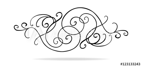 Vector Of Curls And Swirls In Symmetrical Pattern, Wedding Design 500x238 Vector Of Curls And Swirls In Symmetrical Pattern, Wedding Design