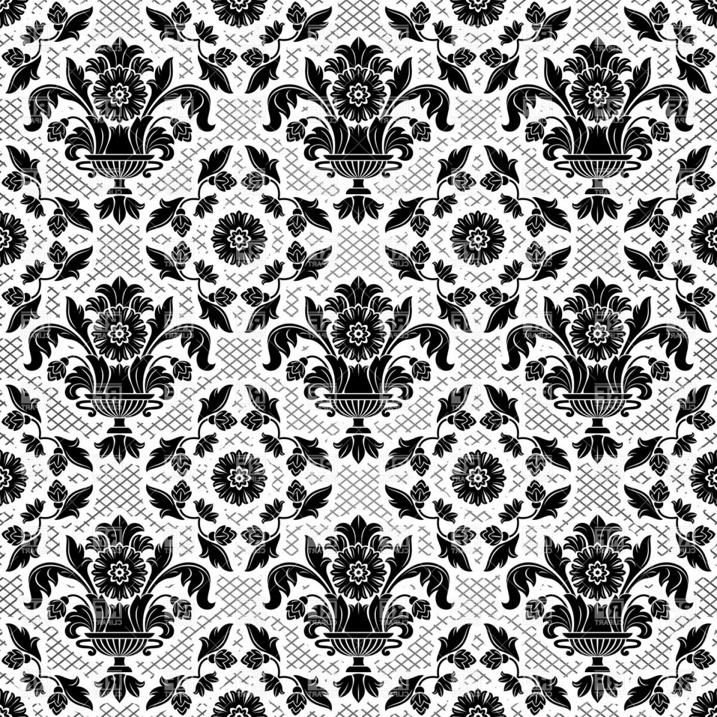 Black And White Victorian Wallpaper Vector Clipart Cqrecords 1440x1440 Black And White Victorian Wallpaper Vector Clipart Cqrecords