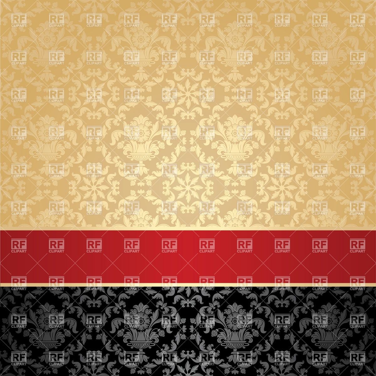 Luxury Victorian Wallpaper With Golden Floral Pattern Vector 1199x1200 Luxury Victorian Wallpaper With Golden Floral Pattern Vector