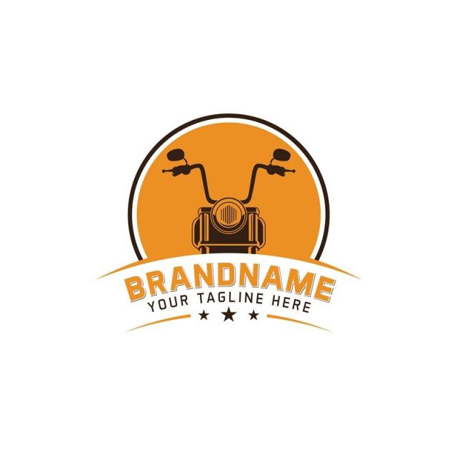 640x640 Vintage Motorcycle Logo Emblem Vector Illustration Template