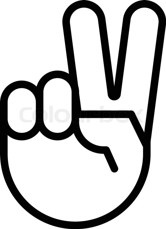 580x800 Sign Of Victory The Gesture Of The Stock Vector Colourbox