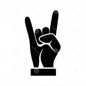 300x300 Two Fingers Up Black Icon Isolated White Background Gesture Hand