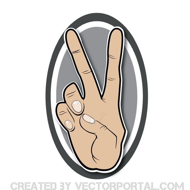 660x660 Victory Sign Vector