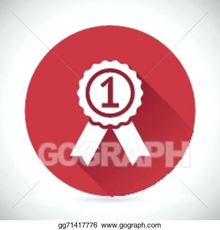 450x470 Vector Stock Victory Prize Award Symbol Badge With Ribbons