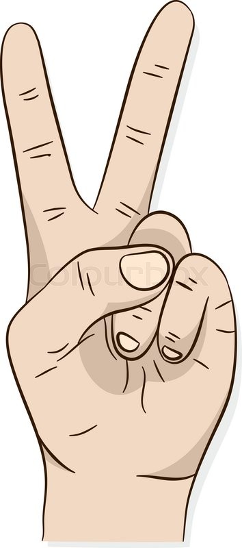 354x800 Hand Peace Or Victory Symbol Vector Stock Vector Colourbox