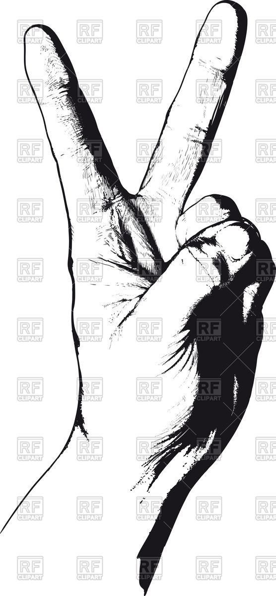 556x1200 Peace Or Victory Hand Gesture