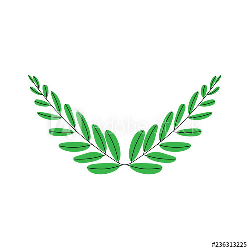 500x500 Branches Of Olives, Symbol Of Victory, Vector Illustration, Flat