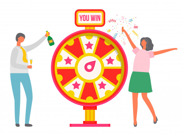 626x459 Fortune Wheel People Celebrating Victory Vector Premium Download