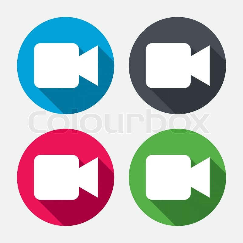 800x800 Video Camera Sign Icon Video Content Stock Vector Colourbox