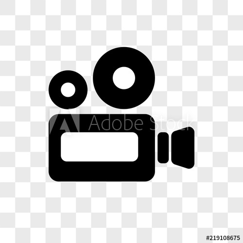500x500 Video Camera Vector Icon On Transparent Background, Video Camera
