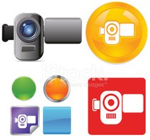 212x199 Video Camera Vector Icons Stock Vectors