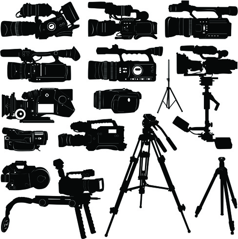 488x489 Vivid Camera And Camcorder Elements Vector Free Vector