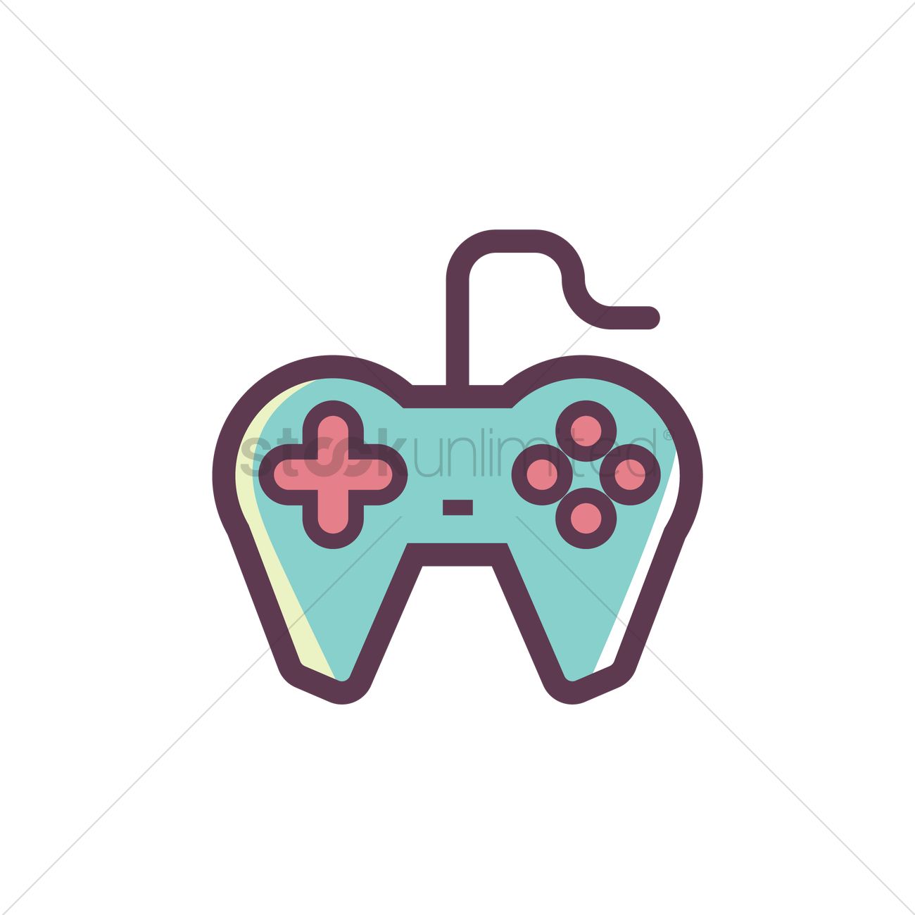 Video Game Controller Vector Image 1300x1300 Video Game Controller Vector Image