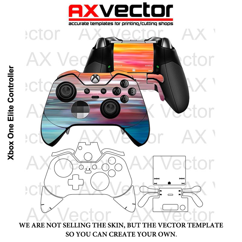 Xbox One Elite Controller Vector Template, Accurate Contour Cut 800x800 Xbox One Elite Controller Vector Template, Accurate Contour Cut