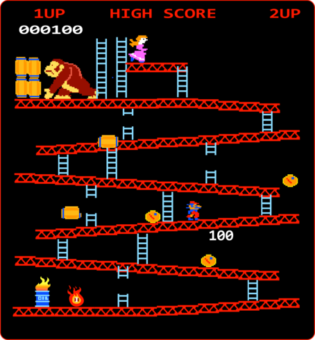 454x490 Retro Video Game Logo