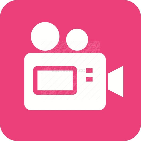 Video Camera I Flat Round Corner Icon 600x600 Video Camera I Flat Round Corner Icon