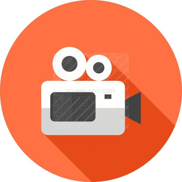 Video Camera I Flat Shadowed Icon 600x600 Video Camera I Flat Shadowed Icon