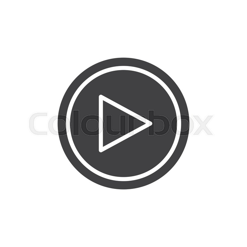 800x800 Play Button Vector Icon Filled Flat Stock Vector Colourbox