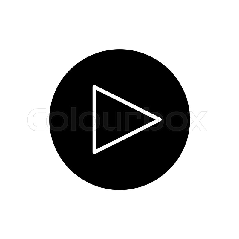 800x800 Play Button Vector Icon In Linear Stock Vector Colourbox