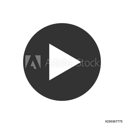 500x500 Video Play Button Icon Vector For Graphic Design, Logo, Web Site