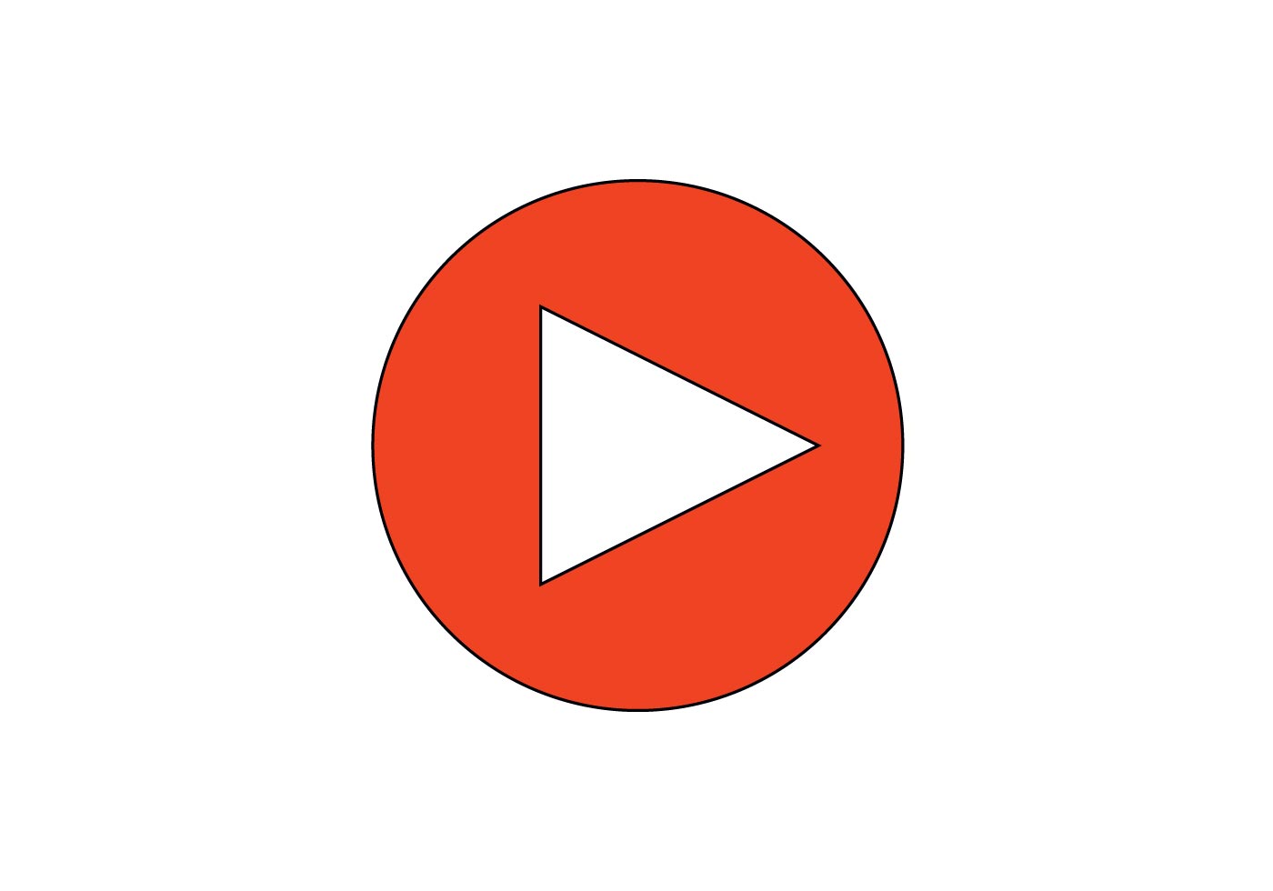 1400x980 Free Vector Video Play Button Vector