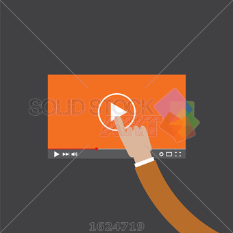 Stock Illustration Of Hand Touch On Video Player Vector Illustration 340x340 Stock Illustration Of Hand Touch On Video Player Vector Illustration