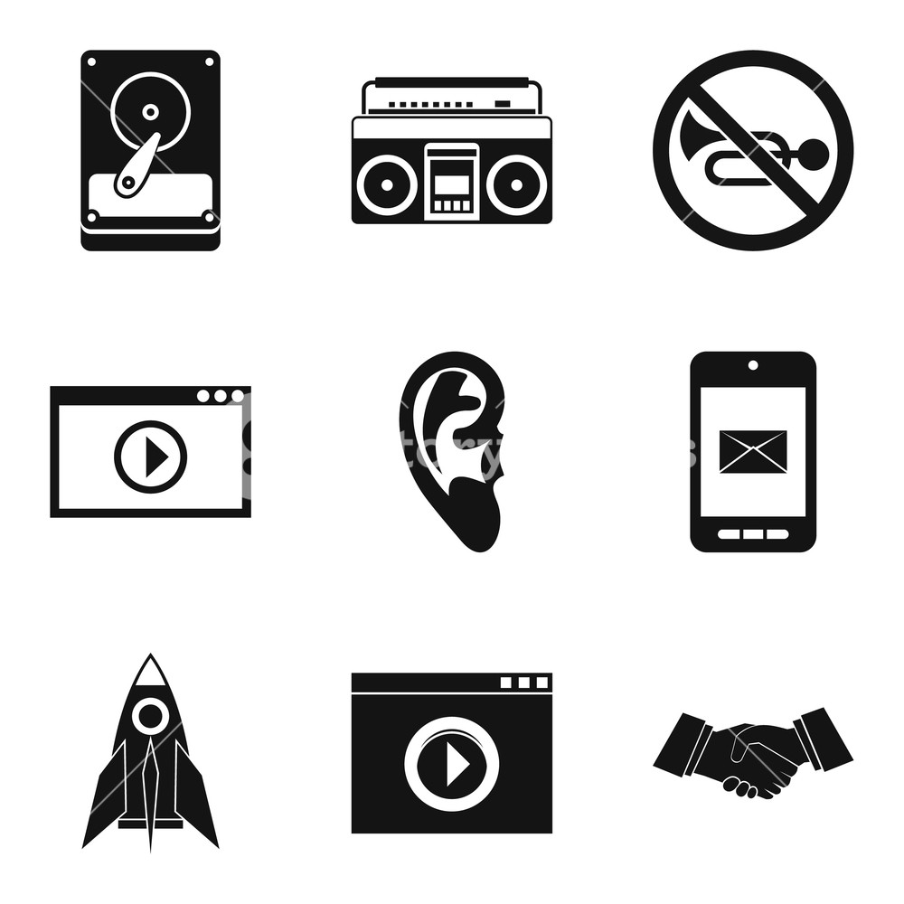 Video Player Icons Set Simple Set Of Video Player Vector Icons 1000x1000 Video Player Icons Set Simple Set Of Video Player Vector Icons