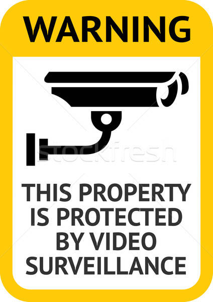 Notice Video Surveillance Vector Illustration Ecelop 424x600 Notice Video Surveillance Vector Illustration Ecelop