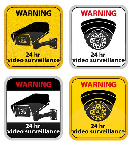 Video Surveillance Warning Sign Vector Illustration 443x490 Video Surveillance Warning Sign Vector Illustration