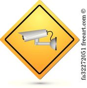 Free Art Print Of Video Surveillance Sign, Cctv Sticker Warning 177x179 Free Art Print Of Video Surveillance Sign, Cctv Sticker Warning